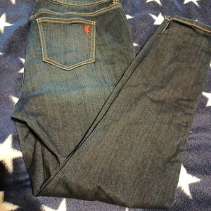Dark blue jeans skinny. High rise. 14 w